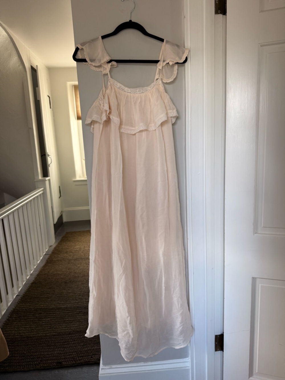 NWT Zara Cream Lace-Trim Slip Chemise